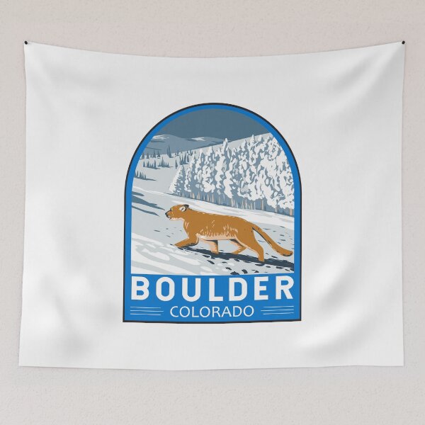 Item preview, Boulder Colorado Cougar Travel Retro Emblem designed and sold by KrisSidDesigns.