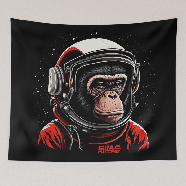 Item preview, Space chimp illustration designed and sold by Gerald Waters.