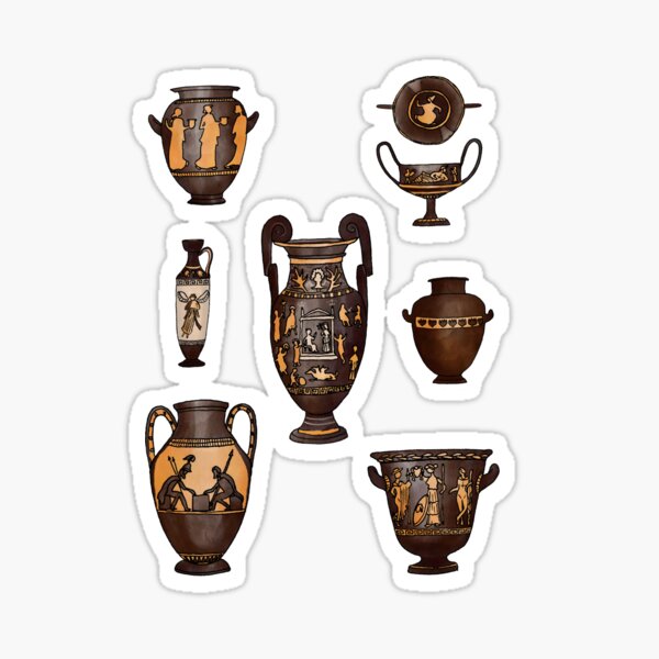 Ancient Greek Pottery - PfCN Sticker