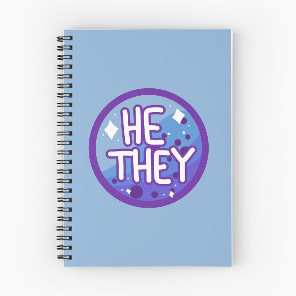 Item preview, he/they blue & purple boba designed and sold by pridefrogprints.