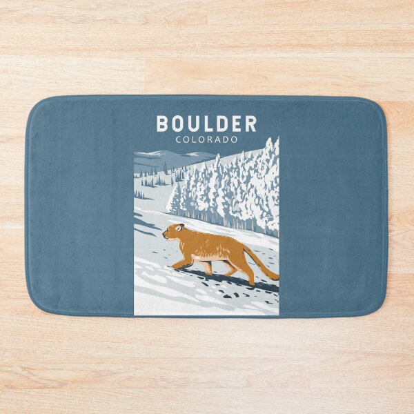 Item preview, Boulder Colorado Cougar Retro Travel Art Vintage designed and sold by KrisSidDesigns.
