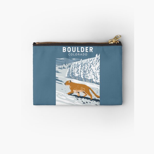 Item preview, Boulder Colorado Cougar Retro Travel Art Vintage designed and sold by KrisSidDesigns.