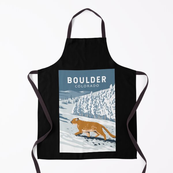 Item preview, Boulder Colorado Cougar Retro Travel Art Vintage designed and sold by KrisSidDesigns.