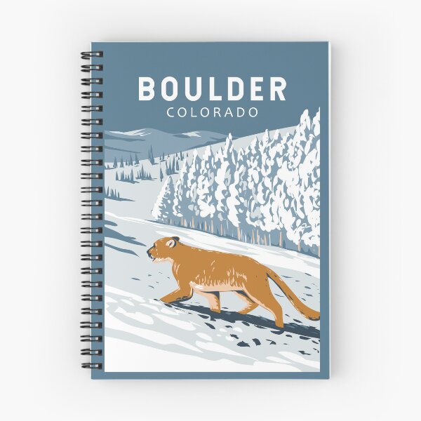 Item preview, Boulder Colorado Cougar Retro Travel Art Vintage designed and sold by KrisSidDesigns.