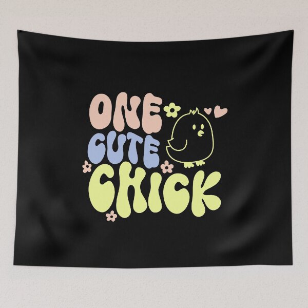 Item preview, ONE CUTE CHICK - funny retro easter designed and sold by KatisDesign.