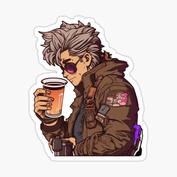 Item preview, Jeune homme anime buvant designed and sold by Digital-Space.