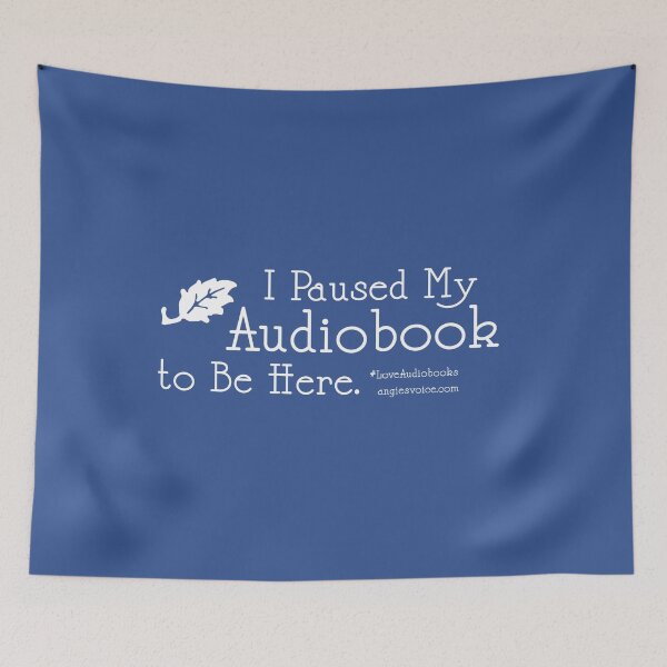 Item preview, Paused Audiobook -- Klemscott Leaf, White text designed and sold by BohoHoosier.