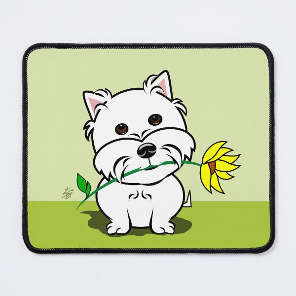 Item preview, Cute West Highland Terrier Holding Flower designed and sold by studioart.