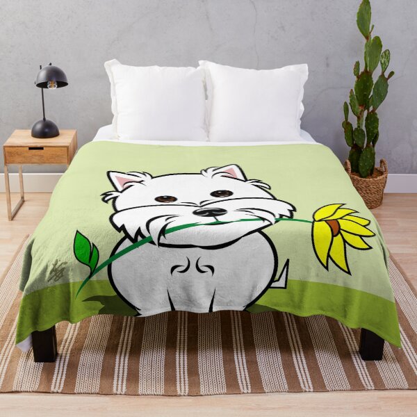 Item preview, Cute West Highland Terrier Holding Flower designed and sold by studioart.