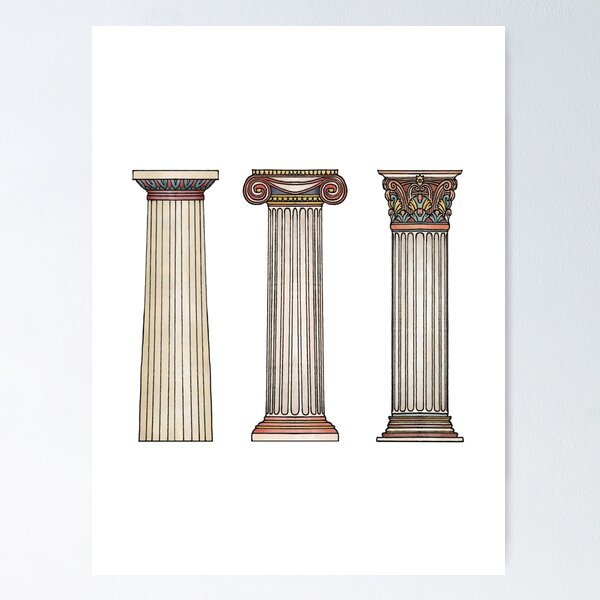 Item preview, Ancient Greek Columns Poster - PfCN designed and sold by ClassicsNerds.