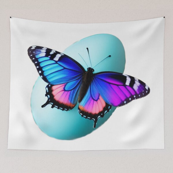 Item preview, Colorful Easter Eggs and Butterfly Version 2 designed and sold by DreamingAwake1.