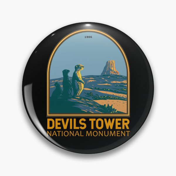 Item preview, Devils Tower National Monument Prairie Dog Emblem designed and sold by KrisSidDesigns.