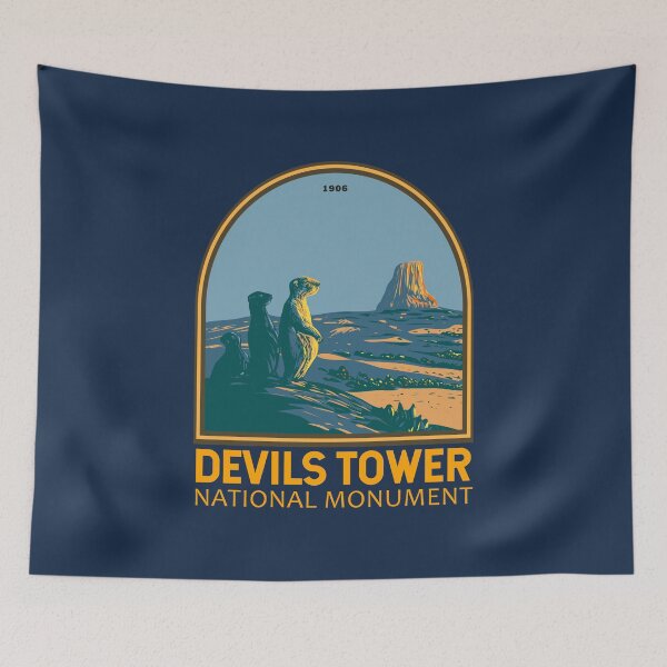 Item preview, Devils Tower National Monument Prairie Dog Emblem designed and sold by KrisSidDesigns.
