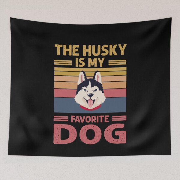 Item preview, THE HUSKY IS MY FAVORITE DOG designed and sold by Pixelish.