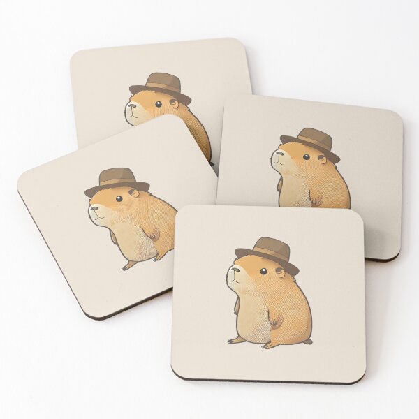 Item preview, Cute capybara with hat designed and sold by CottonHouse.