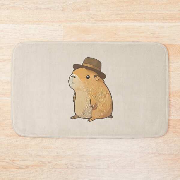Item preview, Cute capybara with hat designed and sold by CottonHouse.