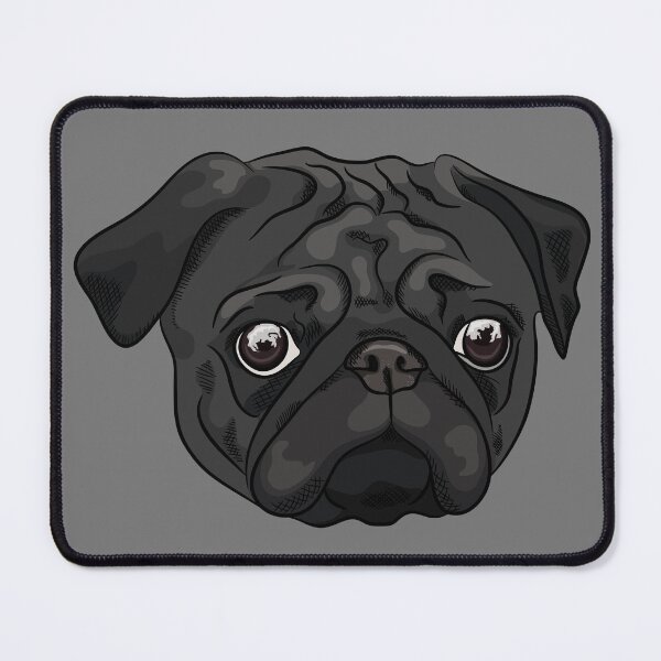 Item preview, Cute black pug portrait designed and sold by TorriPhoto.