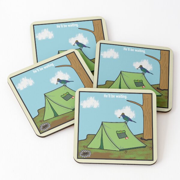Item preview, Inspector Grackle the Nefarious Bird Detective Character- Camping designed and sold by ScaperShirts.