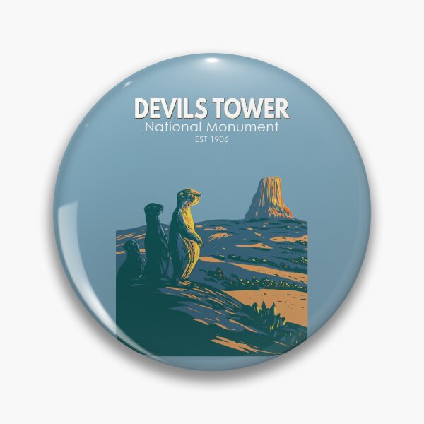 Item preview, Devils Tower National Monument Prairie Dog Vintage designed and sold by KrisSidDesigns.
