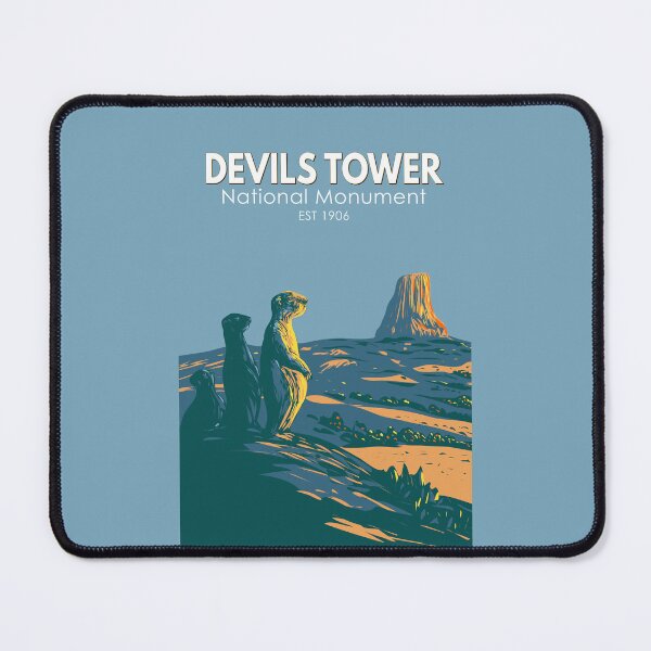 Item preview, Devils Tower National Monument Prairie Dog Vintage designed and sold by KrisSidDesigns.