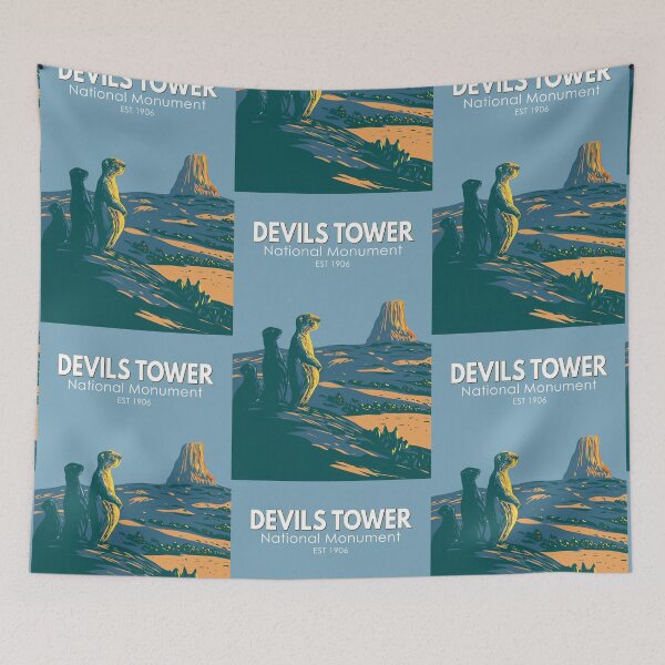 Item preview, Devils Tower National Monument Prairie Dog Vintage designed and sold by KrisSidDesigns.