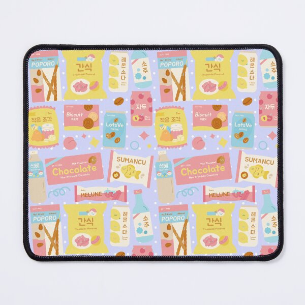 Item preview, Korean Snacks Seamless Pattern Purple designed and sold by MadeByBeata.
