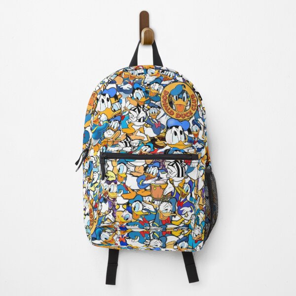 Disney Donald Duck Daisy Graffiti Canvas Backpack Rucksack School Bag Zip  Pocket Inspired by You.