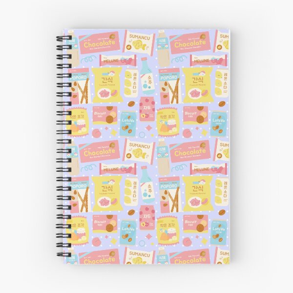 Item preview, Korean Snacks Seamless Pattern Purple designed and sold by MadeByBeata.