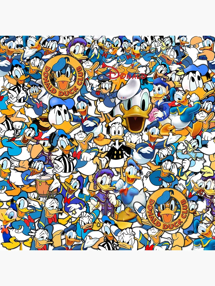 Donald Duck Inspired 12x12 Digital Paper Backgrounds (Instant Download) 