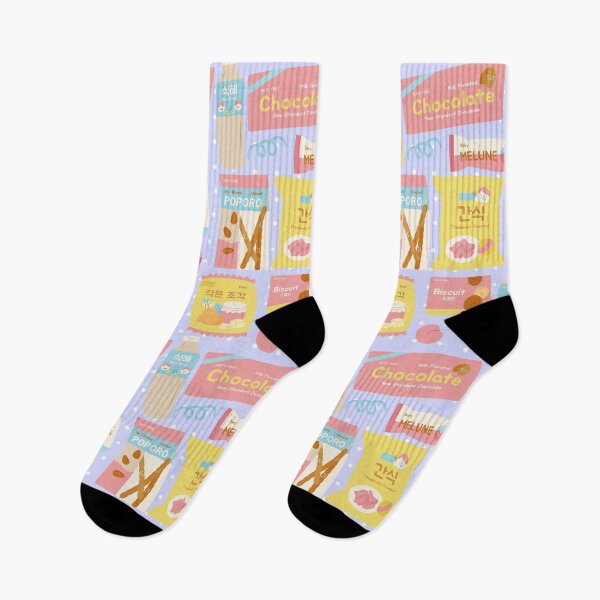 Item preview, Korean Snacks Seamless Pattern Purple designed and sold by MadeByBeata.