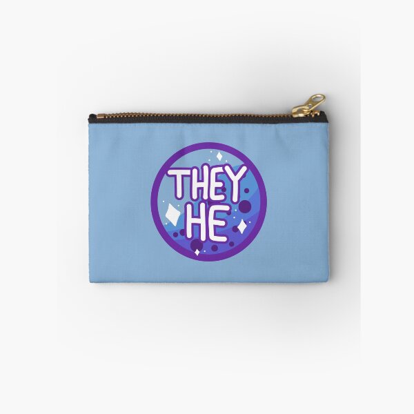 Item preview, they/he blue & purple boba designed and sold by pridefrogprints.