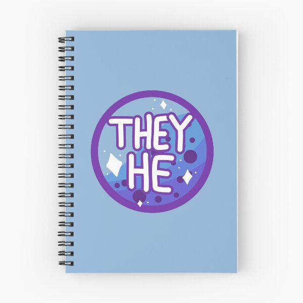 Item preview, they/he blue & purple boba designed and sold by pridefrogprints.