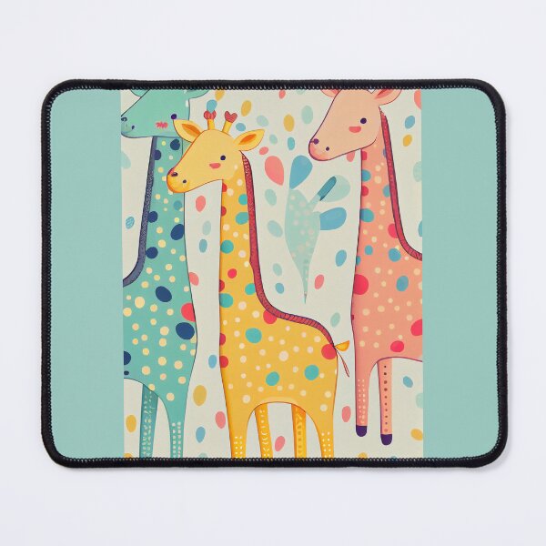 Aperçu de l'œuvre Colorful cute giraffes Pattern créée et vendue par CutePatternsRB.