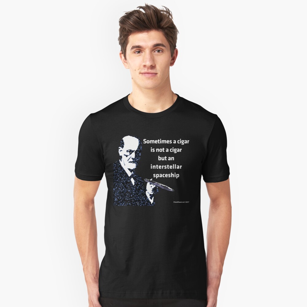 Freud and the Cigar-shaped Asteroid Slim Fit T-Shirt