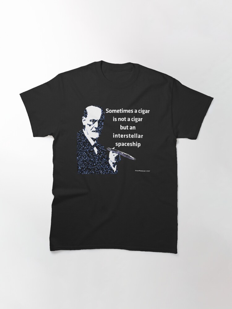 Thumbnail 3 of 7, Classic T-Shirt, Freud and the Cigar-shaped Asteroid designed and sold by EyeMagined.