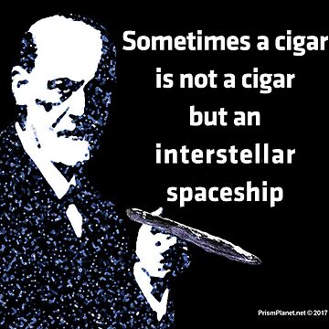 Artwork thumbnail, Freud and the Cigar-shaped Asteroid by EyeMagined