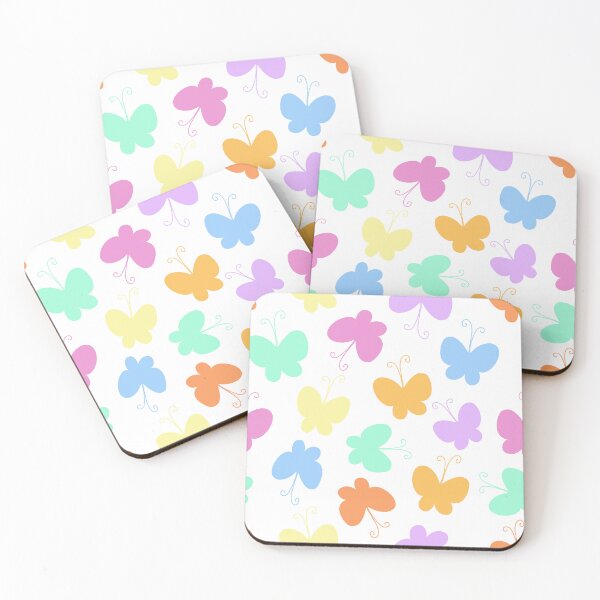 Item preview, Colorful Butterflies on White Background designed and sold by DoodleDooArt.