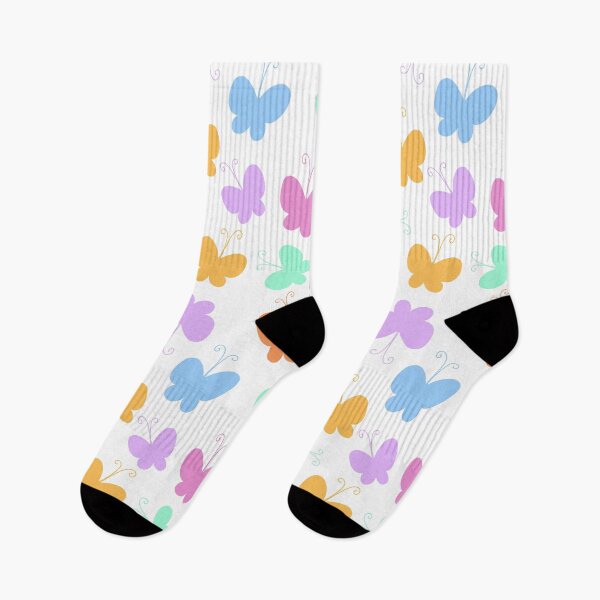 Item preview, Colorful Butterflies on White Background designed and sold by DoodleDooArt.