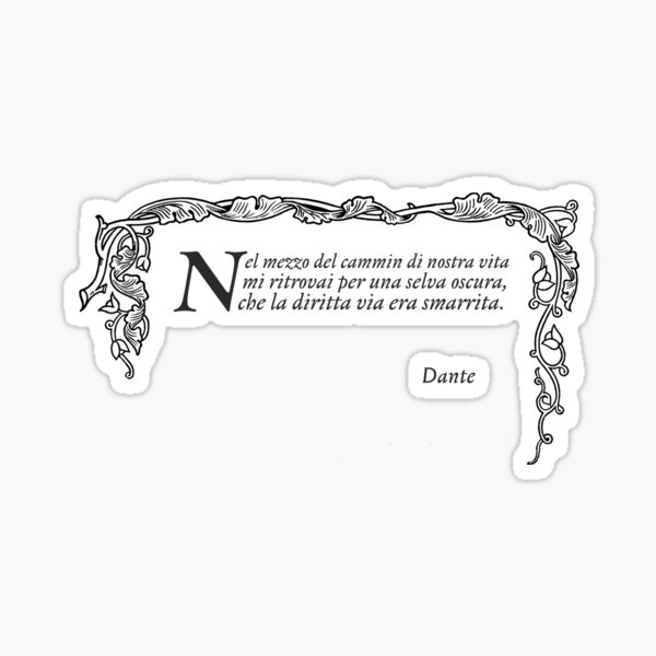 Artikel-Vorschau von Dantés Inferno - erste Zeilen, designt und verkauft von Here Comes Everybody.
