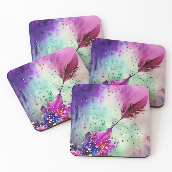 Item preview, Watercolor splatter feather designed and sold by ibelieveimages.