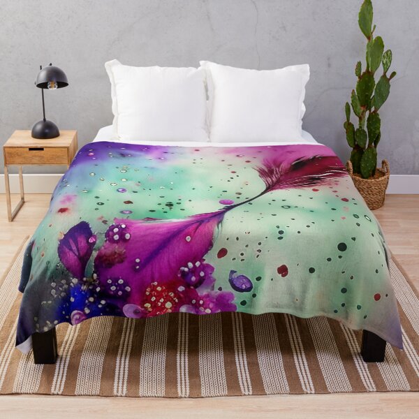 Item preview, Watercolor splatter feather designed and sold by ibelieveimages.