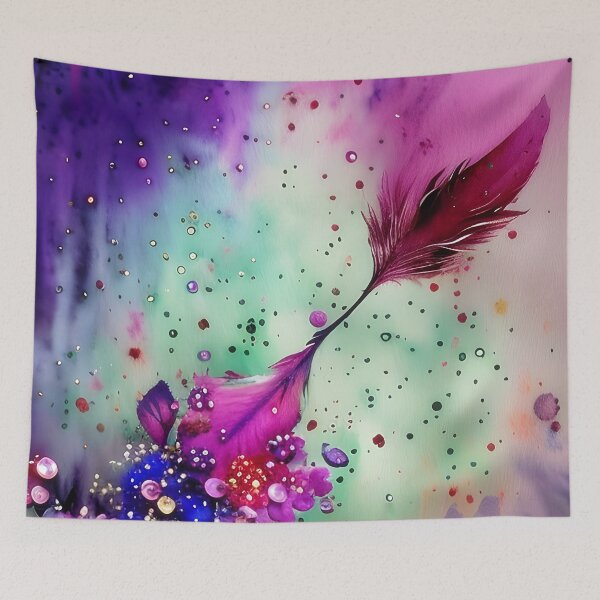 Artikelvorschau, Watercolor splatter feather entworfen und verkauft von ibelieveimages.