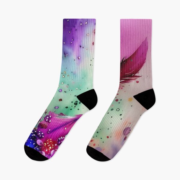 Aperçu de l'œuvre Watercolor splatter feather créée et vendue par ibelieveimages.