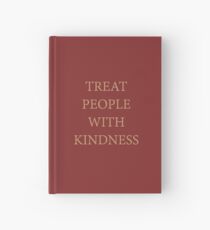 Behandle Menschen mit Freundlichkeit - Harry Styles - Rot & Gold Notizbuch