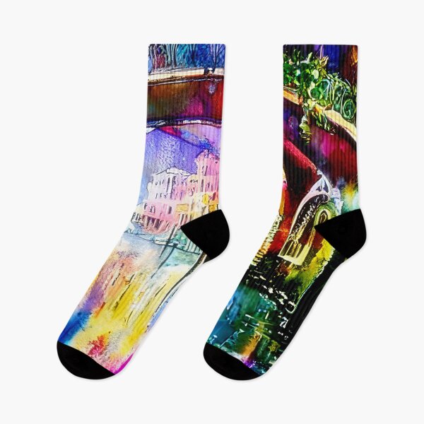 Item preview, Watercolor Venice canal and bridge designed and sold by ibelieveimages.