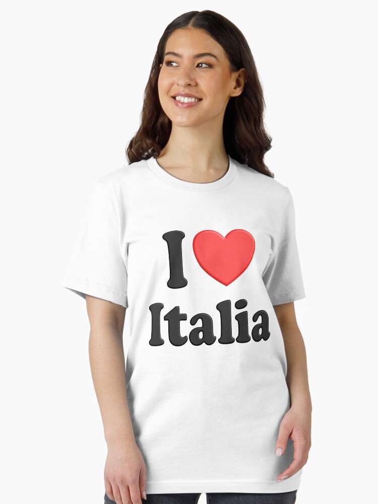 Womens Italy T-Shirt Vintage Womens I Love (Heart) Italia Tee