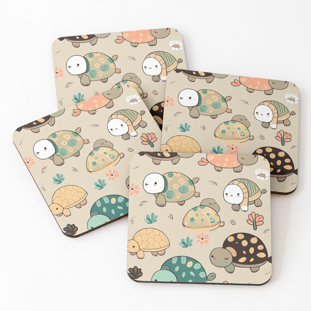 Vista previa del artículo con la obra «Posavasos (lote de 4)», diseñado y vendido por CutePatternsRB.