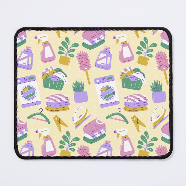 Item preview, Cute Household Chores Themed Seamless Pattern Yellow designed and sold by MadeByBeata.