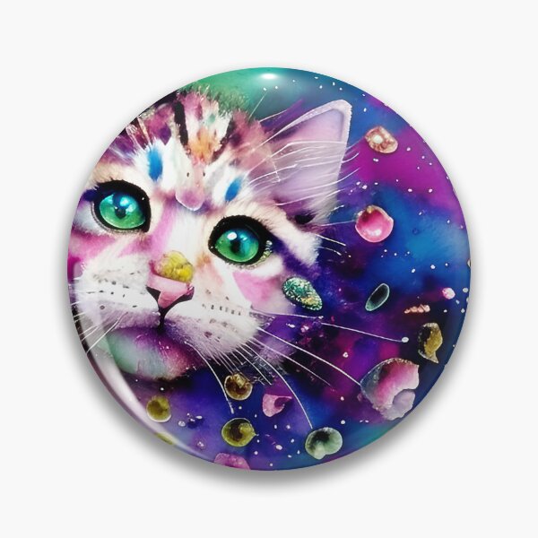 Item preview, Watercolor splatter kitty designed and sold by ibelieveimages.