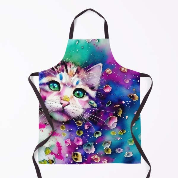Aperçu de l'œuvre Watercolor splatter kitty créée et vendue par ibelieveimages.